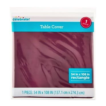 Rectangular 54" x 84" Burgundy Plastic Table Cover, by Way To Celebrate