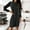 A0750-Black, variant on CALAFEBILA Womens Sundresses Long Sleeve Solid Color Midi Sweater Dress Fleece Long Dresses for Junior