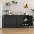 thumbnail image 4 of 33" Metal Kitchen Pantry Storage Cabinets with Door and Adjustable Shelves,White Sideboard Buffet Cabinet with Storage,Sideboard Buffet Cabinet for Dining Roonm,Living Room, 4 of 9