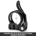 thumbnail image 2 of ROCKBROS Bicycle Seatpost Clamp Quick-Release/Locking 6061 Reinforced Alloy Compact Lightweight Anodizing Extended Length Easy Installation Bike Seat tube Clamp, 2 of 14