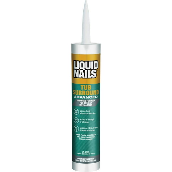 Liquid Nails Advanced 9 Oz. Tub Surround & Shower Wall Adhesive LN-1015