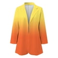 thumbnail image 4 of Chaquetas de traje clásico Cárdigan estampado para mujer, traje Formal, manga larga, , oficina de negocios, chaqueta, abrigo, blusa,blazer moda（Anaranjado， XL), 4 of 5