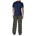 thumbnail image 2 of SLEEPHERO Men's Sleep Short Sleeve Flannel Pajama Pant Set, 2 of 3
