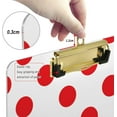 thumbnail image 4 of FMSHPON Polka Dot Red White Clipboard Hardboard Wood Nursing Clip Board and Pull for Standard A4 Letter 13x9 inches, 4 of 8