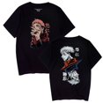 thumbnail image 4 of Anime Itadori Yuji short sleeve Satoru Gojo t-shirt round neck casual summer black and white top, 4 of 7