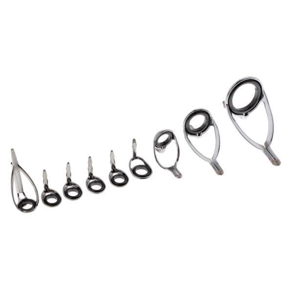 3x9Pcs de Cerámica Ojos Guía de Caña r Marco de Acero Inoxible Sunnimix Consejo de guías de caña de pescar