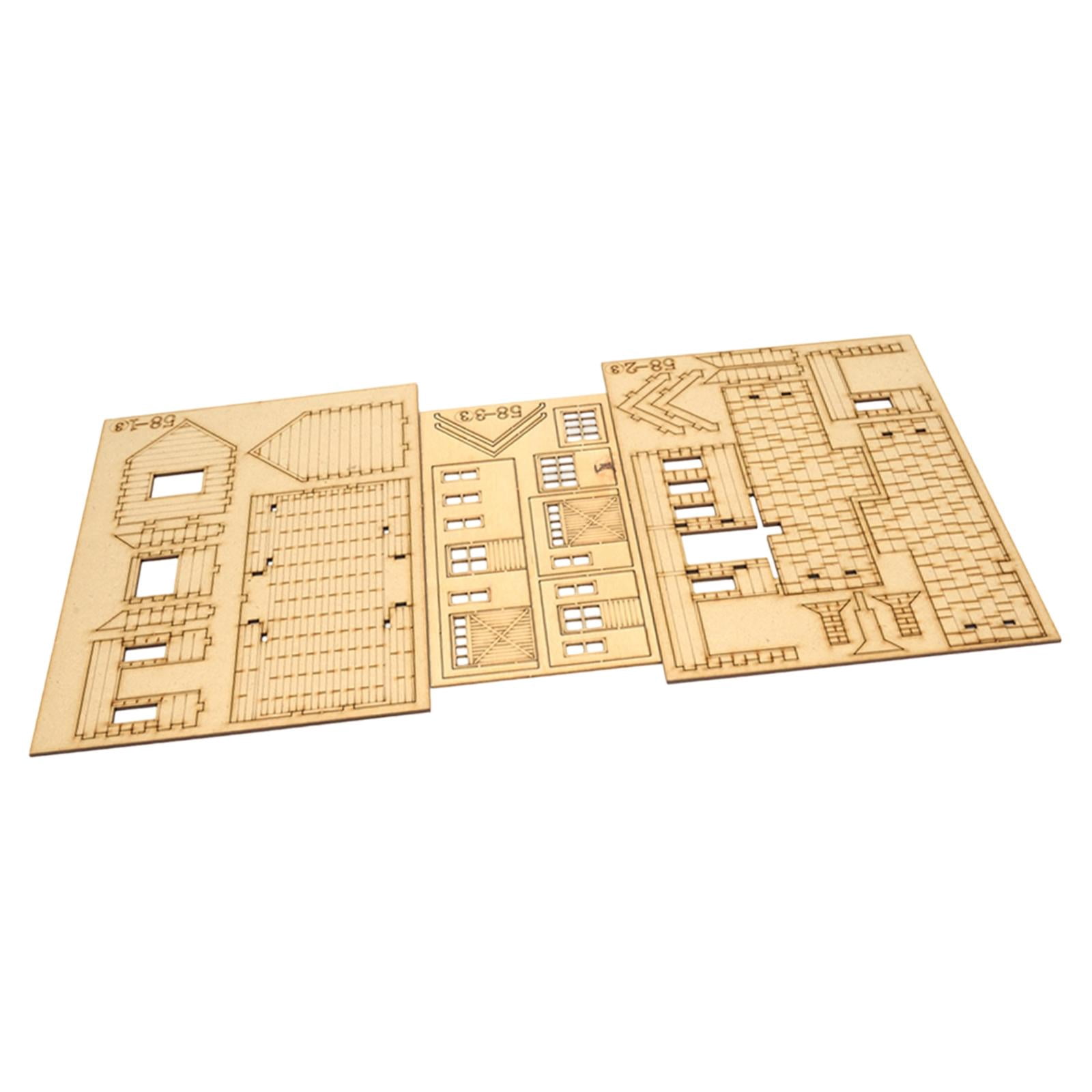 Train Station Model Town Station Building Miniature Kit Wooden Material for Enthusiasts and Collectors