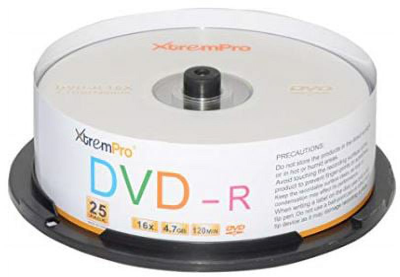 Xtrempro Blank DVD-R 16x, 4.7GB Storage Media, 120 Min Recording
