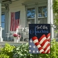 thumbnail image 5 of God Bless Patriotic America Memorial Day Garden Flag Double Sided July 4th Decorative House Yard Outdoor Burlap Flag, USA Red White Blue Star Stripe Decor Summer Home Outside Decoration 12.5x18, 5 of 6