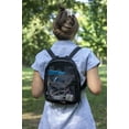 thumbnail image 6 of Solid Color Mini Mesh Backpack with Front Zippered Pocket in Black, 6 of 7