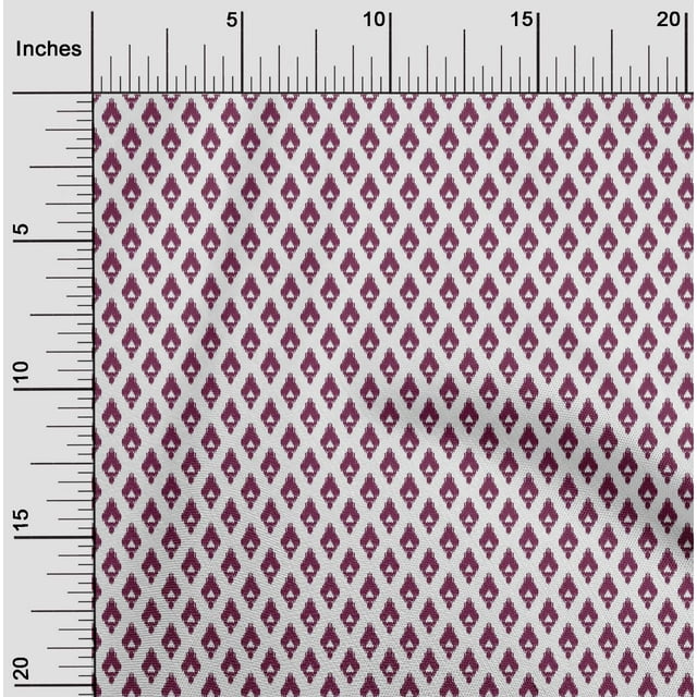 oneOone Polyester Lycra Fabric Argyle Style Ikat Fabric Prints By Yard 56 Inch Wide