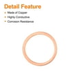 thumbnail image 5 of Uxcell Flat Copper Washers Copper Flat Sealing Ring Copper 12 pack 22x27x1.5mm, 5 of 6