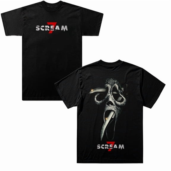 Scream 7 Movie Merch Unisex Y2K Print Short Sleeve Summer Casual T-Shirt