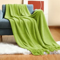 InsCrazy Soft Queen Size Blanket All Season Warm 50" x 72" Four Season Knitted Blanket Lightweight Blanket Warm and Breathable Can Be Used for Picnics Or Outdoor/Indoor Covering Blankets 50x72in