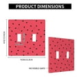 thumbnail image 3 of PAYOHTO Toggle Light Switch Wall Plate Watermelon With Black Seed Double Switch Cover Standard Size 2-Gang 4.50" x 4.5" Unbreakable Polycarbonate Thermoplastic, 3 of 6