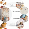 thumbnail image 5 of Shower Curtain 72"W x 84"L Fall Thanksgiving Pumpkins Watercolor Leaves Fabric Shower Curtains Set with Hooks Water Repellent Bathroom Curtains Machine Washable Bathroom Accessories, 5 of 6
