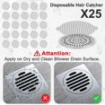 thumbnail image 4 of Paquete de 25 pegatinas desechables CHAO para atrapar pelo del desagüe de la ducha, 4 of 4