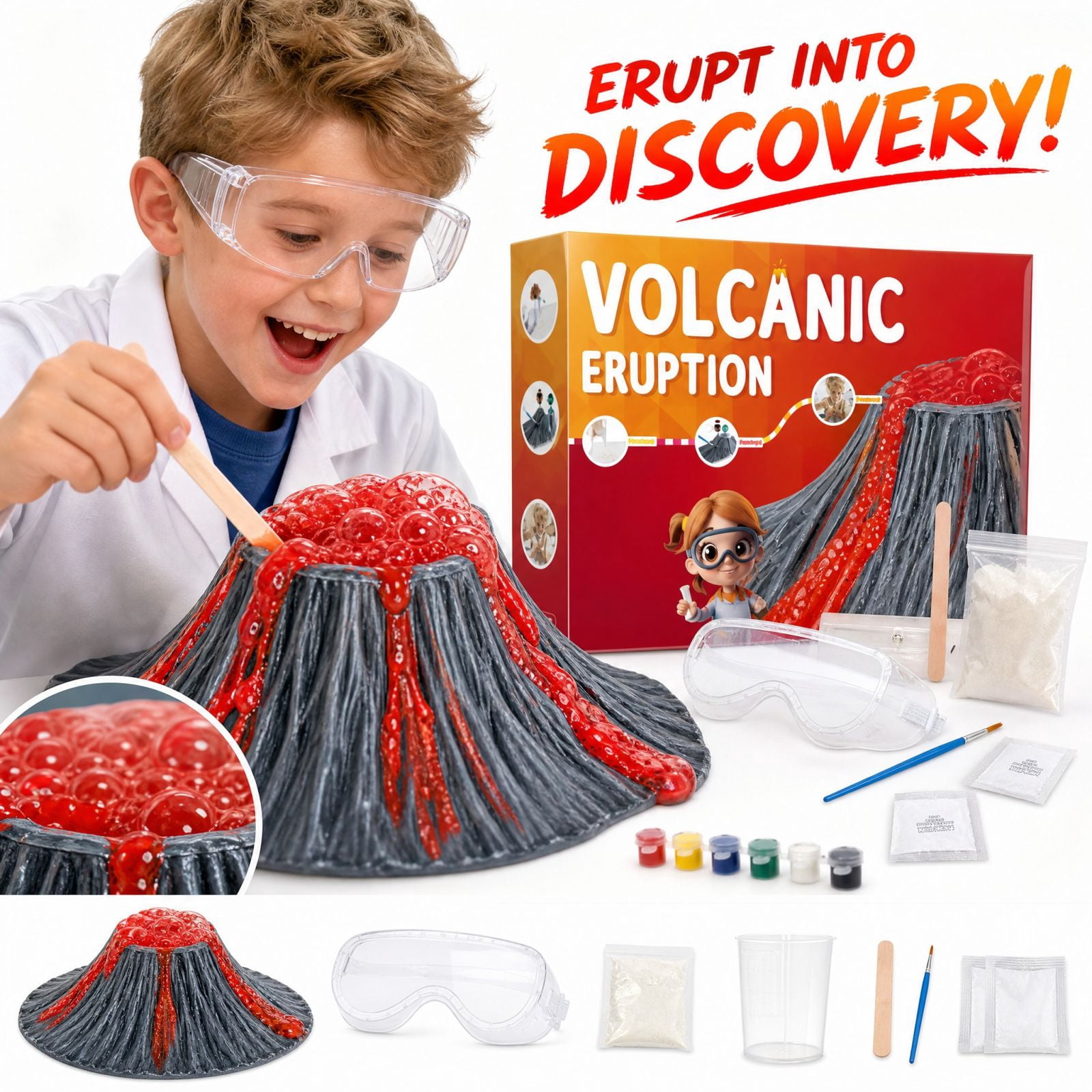 NSI Smithsonian Kids Discovery DIY Experiment Mega Science Kit, 6