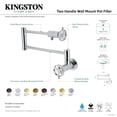 thumbnail image 4 of Kingston Brass KS4102RX Belknap Wall Mount Pot Filler Faucet, Polished Brass, 4 of 4
