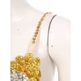 thumbnail image 4 of TiaoBug Women's Belly Dance Costume Sequins Tassels Adjustable Bra Tops Bollywood Dancewear Gold One Size, 4 of 7