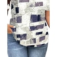thumbnail image 4 of Gvmfive Women's Summer Short Sleeve T Shirt Printed Casual Loose Tops Blouse, 4 of 4