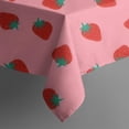 thumbnail image 5 of Red Strawberry Plants Fruit Pink Pattern Square Tablecloth,Waterproof Square Table Cover,Wipeable Spillproof Washable Table Cover for Home Kitchen Party Decor 42"X42"(107x107cm), 5 of 6