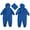 Blue, variant on Kids Toddler Rain Suit for Boys Girls One Piece Hoodie Zipper Cute Waterproof Coverall Rain Jacket (D, XL)