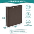 thumbnail image 4 of Haosy Hardcover 3 Ring Binder 1.5 Inch Ring Decorative Binder Organizer for Home School Office, Coffee Brown, 4 of 10