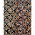 thumbnail image 3 of SAFAVIEH Evoke Keith Damask Distressed Area Rug, Blue/Orange, 8' x 10', 3 of 7
