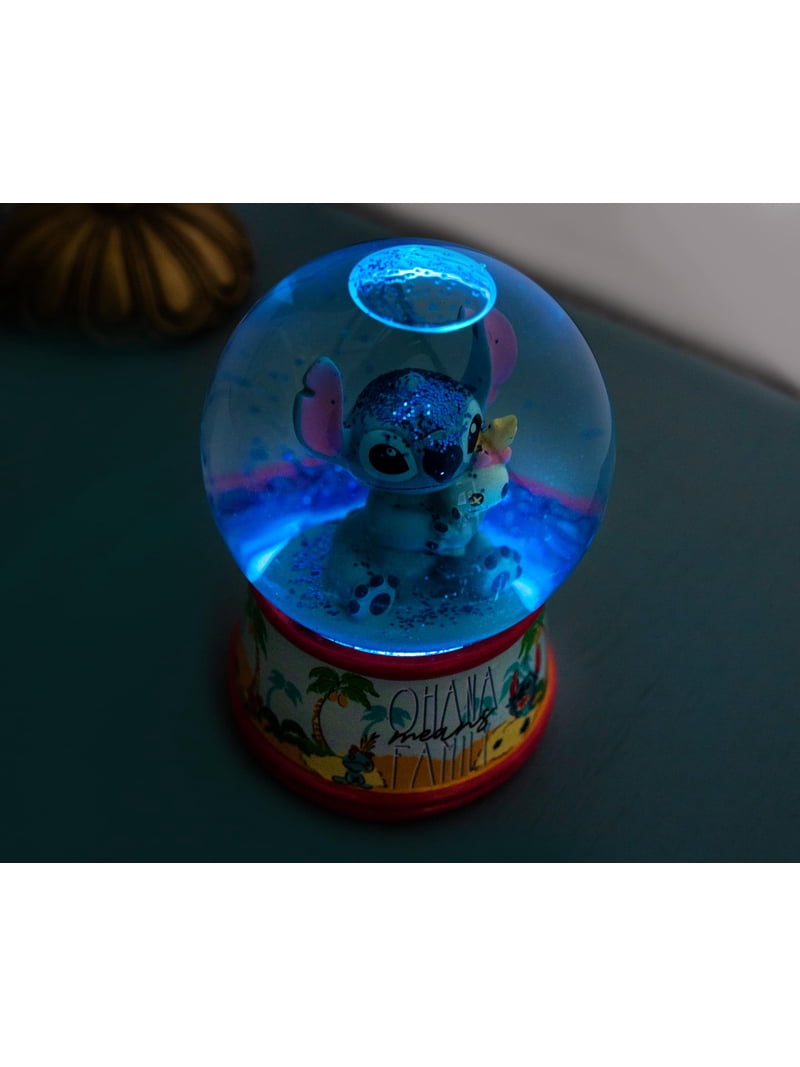 Lilo and Stitch Ohana Scrump 100mm Light Up Snow Globe - Walmart.com
