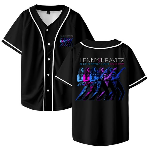 Lenny Kravitz Blue Electric Light Tour 2025 Jersey Hip Hop Baseball Jacket Fashion Shirt