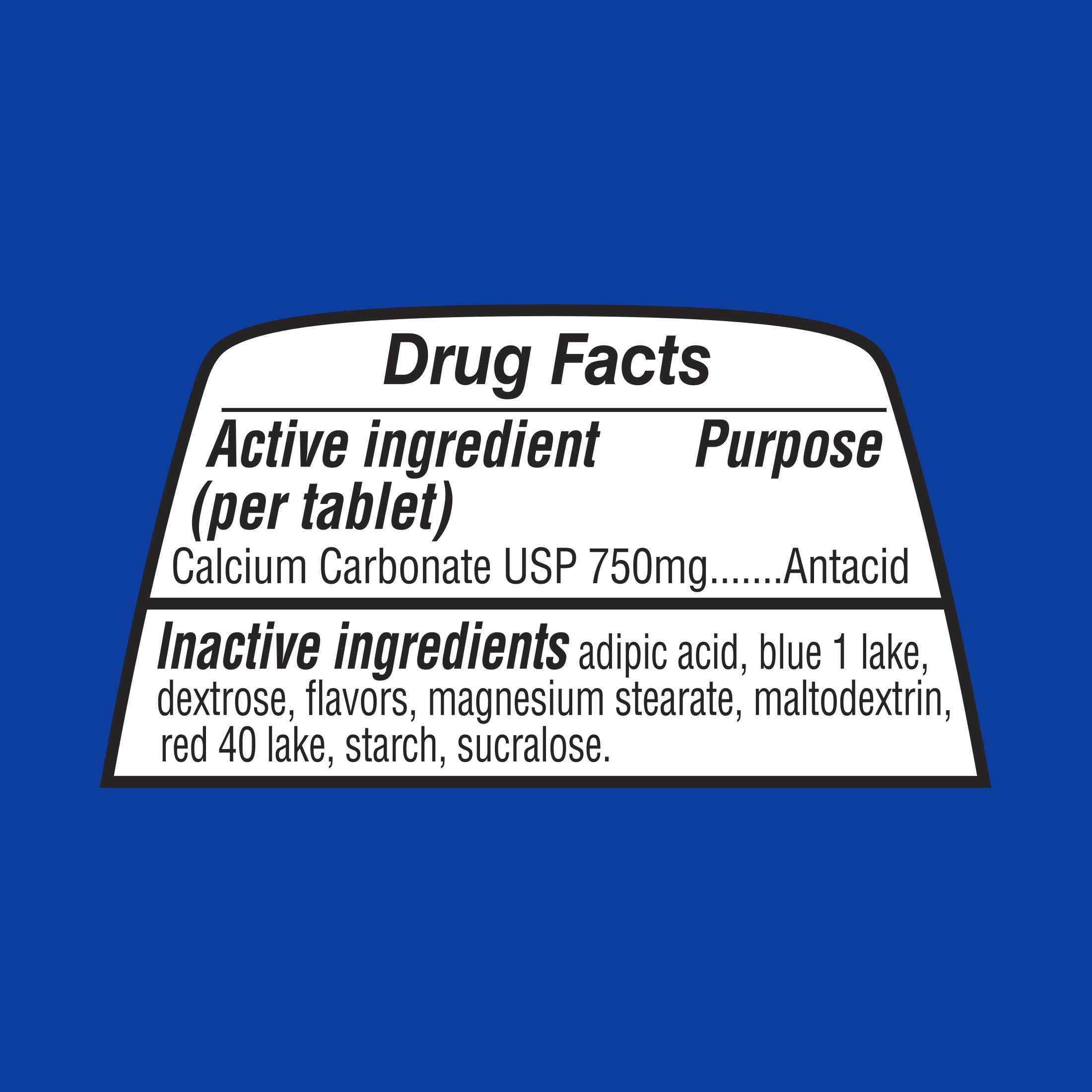 Equate Extra Strength Antacid Chewable Berry Tablets, 750 mg, 96 Ct