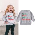 thumbnail image 2 of Vedolay Girls Fall Tops Girl's Fall Clothes Casual Print Long Sleeve Layering Basic Pullover Sweatshirt,Gray 18-24 Months, 2 of 4