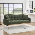 thumbnail image 2 of 69 Inch Sofa Bed in Green - Adjustable Teddy for Small Living & Bedroom Spaces, 2 of 9