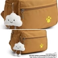 thumbnail image 4 of JKCCZLL Cute Bear Backpack for Women Nylon Cartoon  Daily Bag Lightweight Travel Daypack with Soft Cloud Pendant ，,Brown, 4 of 7