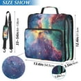 thumbnail image 2 of 3 Ring Zipper Binder with Shoulder Strap Waterproof Trapper Keeper 2 Inch D-Ring 500 Sheets Capacity Colorful Galaxy with Stars, 2 of 7