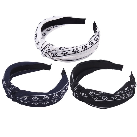 LEORX 3Set Hair Ties for Women Simple Hair Accessory Daily Life White Blue Black