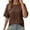 Brown, variant on Women's Short Sleeve T-Shirt, Oversized Loose Fit Casual Top, Lace Patchwork Design Summer Blouse for Daily Fashion Wear