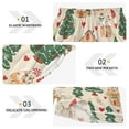 thumbnail image 3 of Women's Silk Pajama Shorts Christmas Gingerbread House Tree Pajama Shorts Women's Casual Pajama Shorts with Pockets, 3 of 6