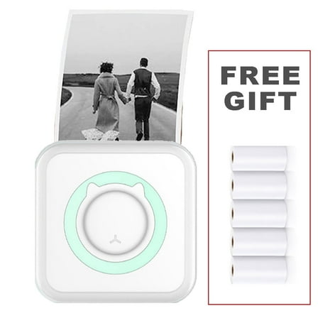 Pocket Thermal Printer Wireless BT Connect Printers 200DPI Thermal Printer for Paper Photo Printing Ink-free Printing