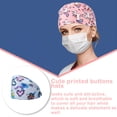 thumbnail image 2 of Guardoinrt Gourd Caps Nurse Durability Pure Color Button Professional Assorted Colors Tie Back Work Uniform Operating Hats L26, 2 of 7