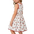 thumbnail image 6 of Bovxnpu Girls Dresses Summer Outfits Graphic Sleeveless Tank Waist-Fitted Crew Neck Sundress, 6 of 8