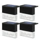 thumbnail image 2 of Luces solares para terraza (paquete de 4), luces solares para escalones de exterior, luz solar para vallas con cambio de color blanco cálido para patio, jardín y patio., 2 of 5