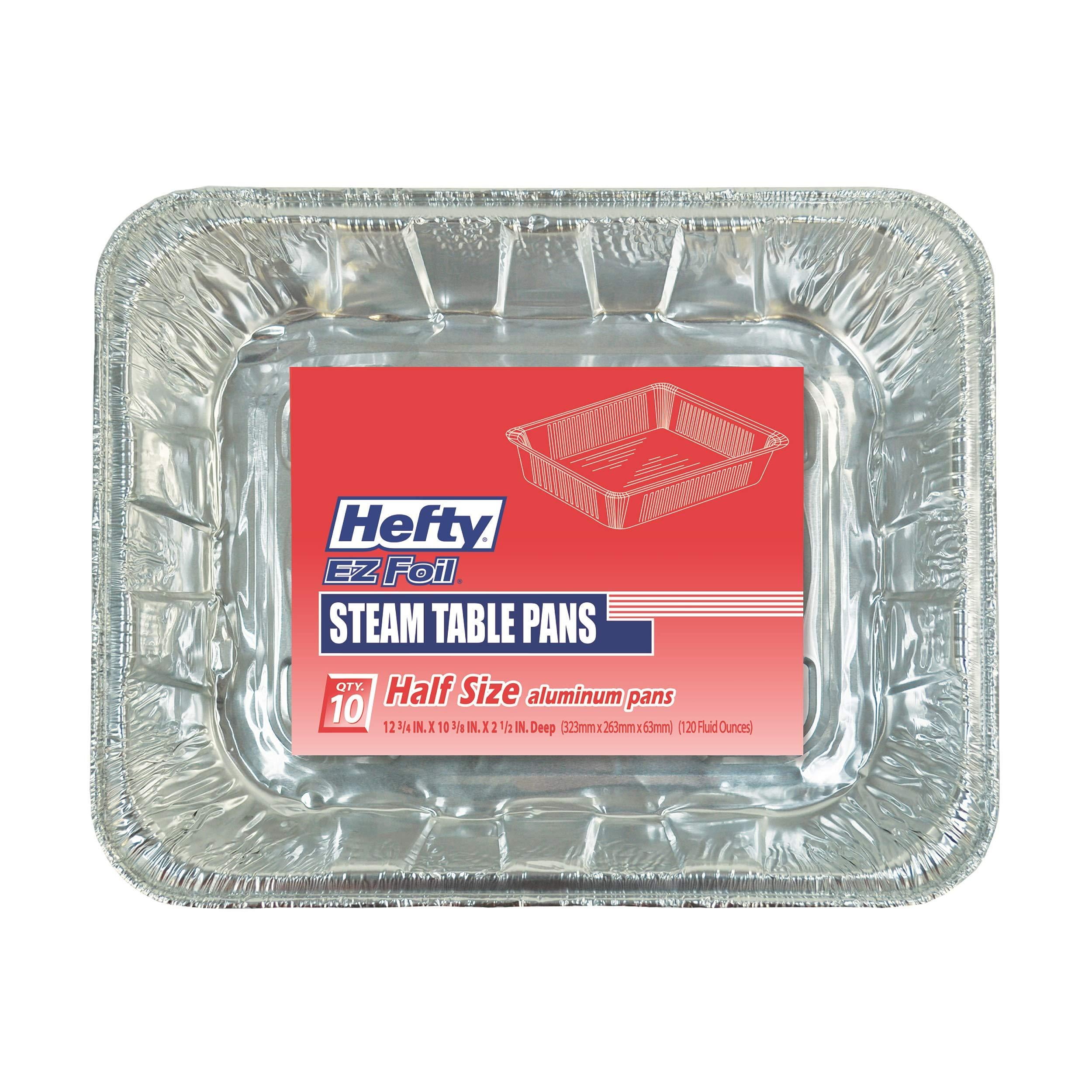 EZ Foil Disposable Steam Table Pans HalfSize, 10 Count