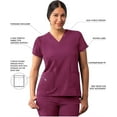 thumbnail image 3 of Adar Addition Scrubs For Women - Modern V-Neck Scrub Top, 3 of 8