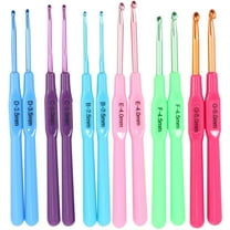 COSMOBETTY Embroidery Crochet Needles Kit for Knitting with Metal Material Assorted Color 12pcs