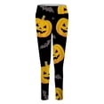 thumbnail image 4 of Halloween Orange High Waisted Leggings Women with Pockets Milk Silk Grinding Buttery Soft Full Length Workout Yoga Pants Compression Pants S, 4 of 5
