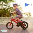 thumbnail image 4 of 1 juego de bandera de seguridad para bicicleta con poste ajustable y cola triangular para niños., 4 of 8