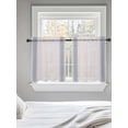 thumbnail image 5 of Blue Boho Striped Tier Curtains 36 Inch Length,Sheer Curtains for Bedroom Living Room Window Vintage Ethnic Tribe Rustic Geometric Small Half Window Kitchen Curtains & Drapes 27.5"x36" 2 Panels, 5 of 6