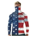 thumbnail image 2 of Viluyesy Men's Printed Lightweight UV Protection Hoodie, Quick Dry Breathable Rash Guard Long Sleeve Shirt with Face Mask B Multicolor L, 2 of 6